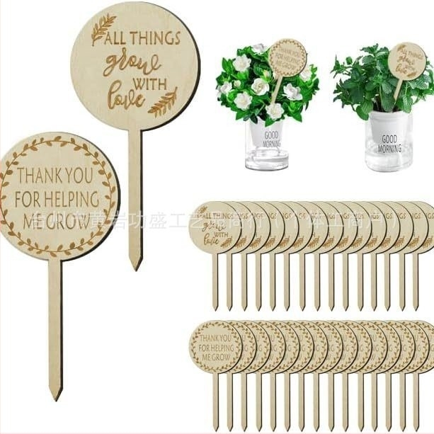 Etichete din lemn de boxwood pentru plante, Brand Great success, Categorie: Plante, Stil: Simplitate modernă
