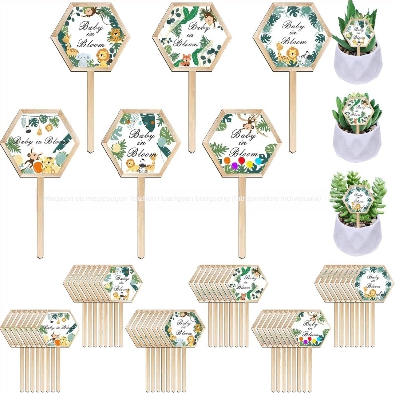 Etichete din lemn de boxwood pentru plante, Brand Great success, Categorie: Plante, Stil: Simplitate modernă