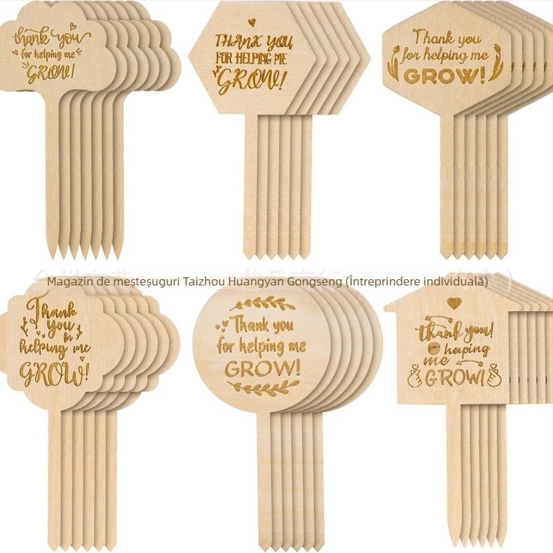 Etichete din lemn de boxwood pentru plante, Brand Great success, Categorie: Plante, Stil: Simplitate modernă