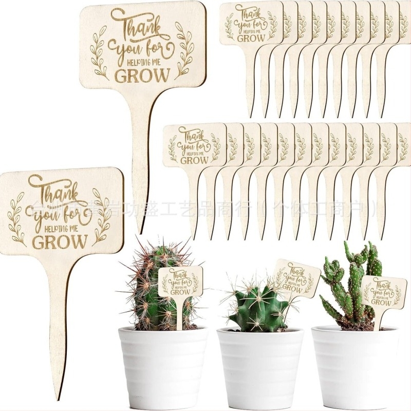 Etichete din lemn de boxwood pentru plante, Brand Great success, Categorie: Plante, Stil: Simplitate modernă