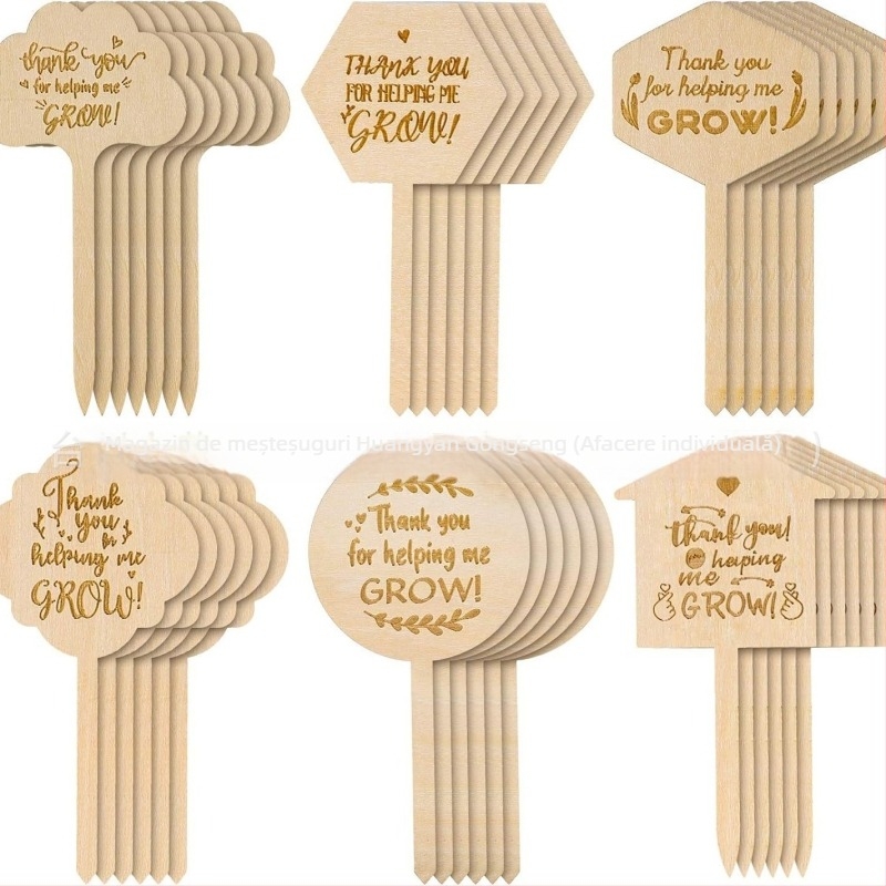 Etichete din lemn de boxwood pentru plante, Brand Great success, Categorie: Plante, Stil: Simplitate modernă