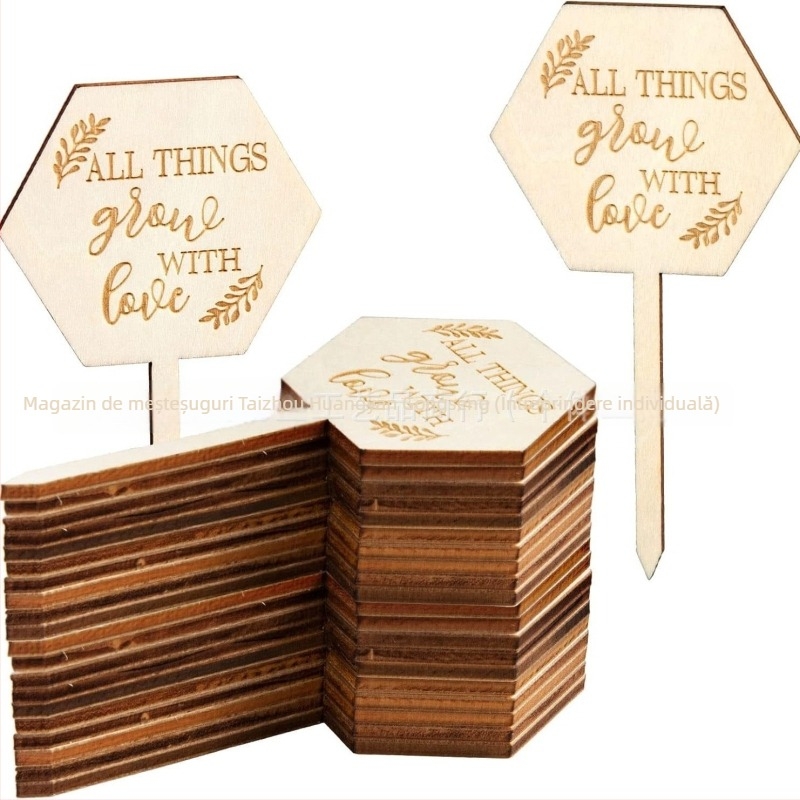 Etichete din lemn de boxwood pentru plante, Brand Great success, Categorie: Plante, Stil: Simplitate modernă
