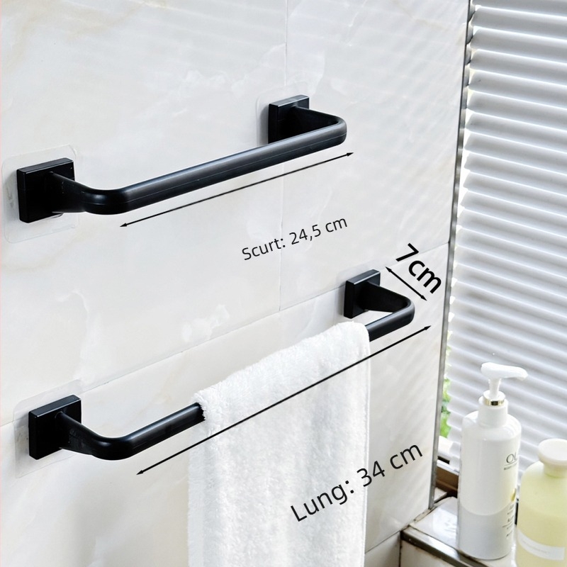 Suport pentru prosoape din plastic, cu ventuze, fără găuri, pentru baie și bucătărie, multifuncțional