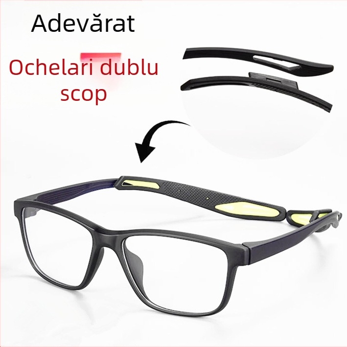 Ochelari de sport outdoor antifog, unisex, compatibili cu lentile pentru miopie și protecție împotriva exploziilor, ramă pentru fotbal/baschet TR903