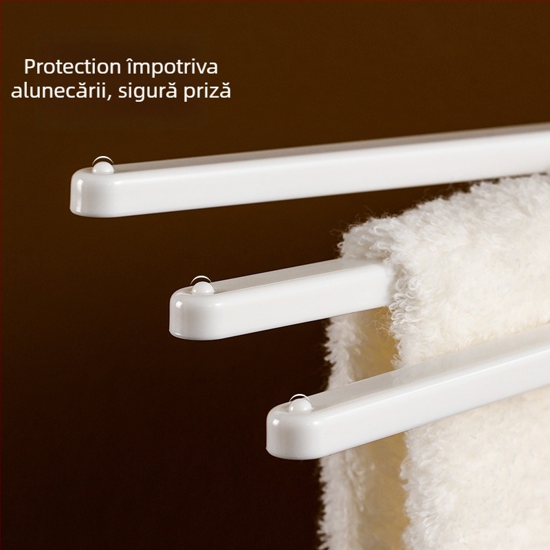 FaSoLa suport prosoape montat pe perete, rotativ, fără găuri, ABS