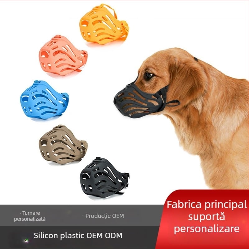 Botniță pentru câini - protecție anti-mușcături și împotriva lătratului, din plastic, impermeabilă