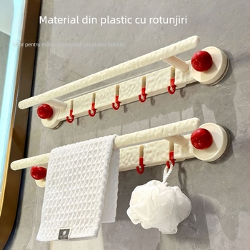 Cuier de prosoape montat pe perete, fără găuri, cu ventuză, din plastic, 200 bucăți în cutie