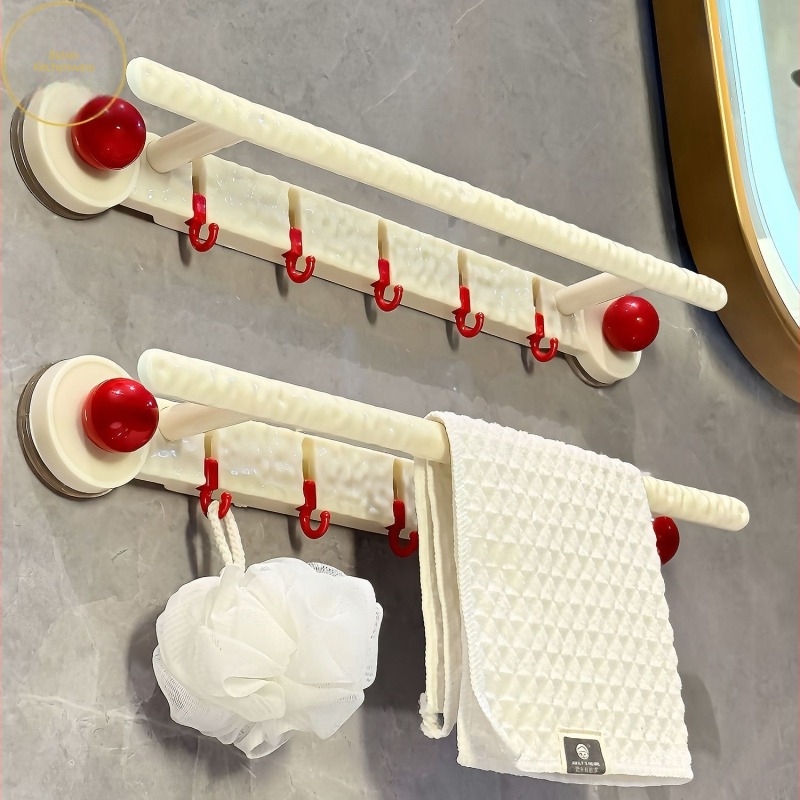 Cuier de prosoape montat pe perete, fără găuri, cu ventuză, din plastic, 200 bucăți în cutie