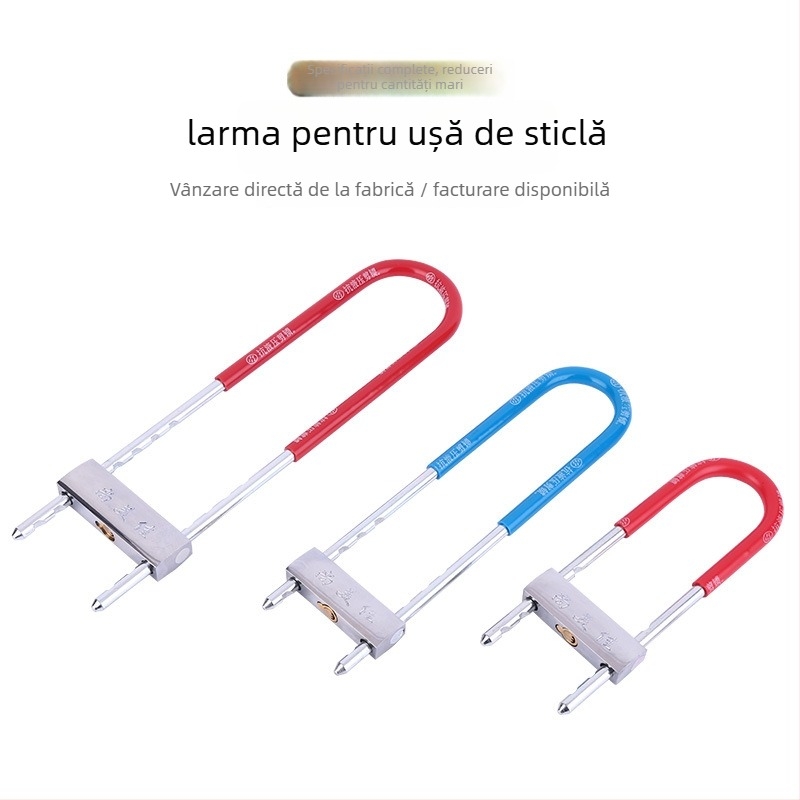 Încuietoare U pentru motociclete – cilindru din cupru, corp din fier, model 666, greutate 975 g