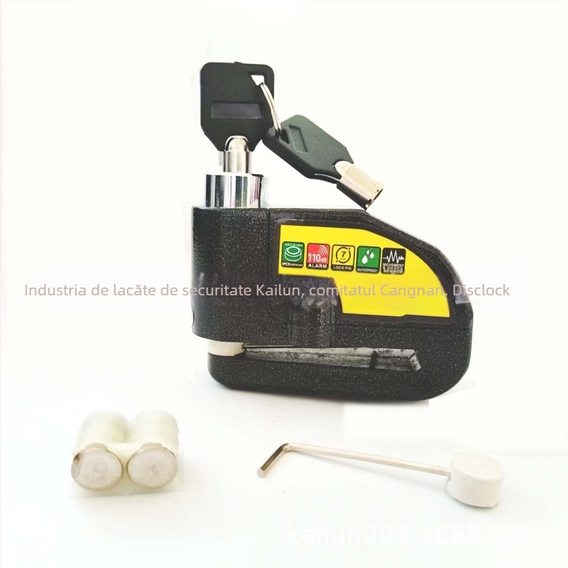 LK603 Lacăt disc din aliaj de aluminiu cu alarmă puternică – impermeabil, 320 g, pentru motociclete, biciclete și scutere