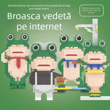 Set de blocuri Lego-compatible cu temă Frog, ABS plastic, 400–800 piese, 0,5 kg, DIY compatibil