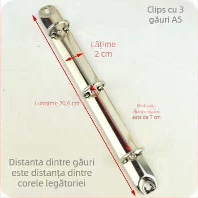 Meiyu Jurnal de mână – Cleme metalice cu inel pentru legare, Tip 0, Model 088, Ambalare la vrac