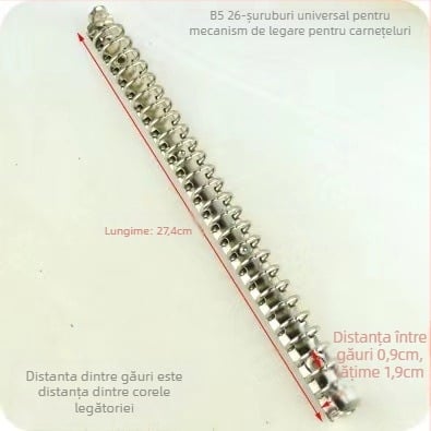 Meiyu Jurnal de mână – Cleme metalice cu inel pentru legare, Tip 0, Model 088, Ambalare la vrac