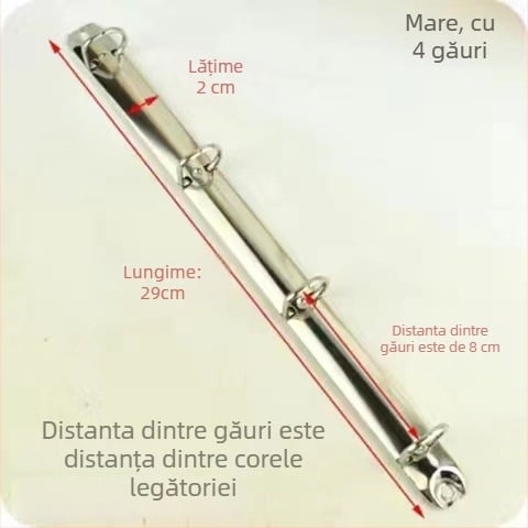 Meiyu Jurnal de mână – Cleme metalice cu inel pentru legare, Tip 0, Model 088, Ambalare la vrac
