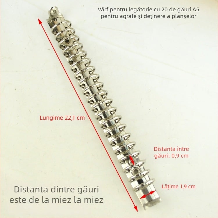 Meiyu Jurnal de mână – Cleme metalice cu inel pentru legare, Tip 0, Model 088, Ambalare la vrac