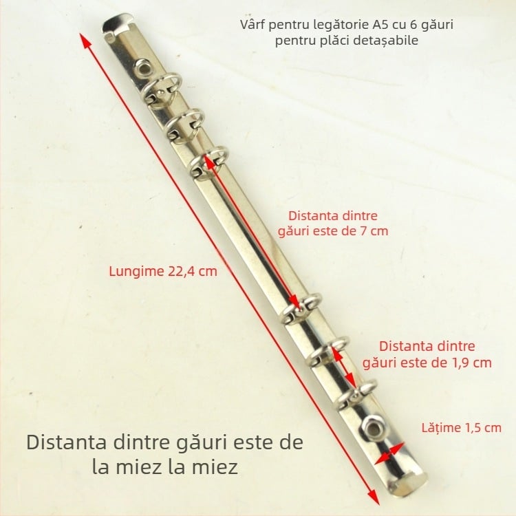 Meiyu Jurnal de mână – Cleme metalice cu inel pentru legare, Tip 0, Model 088, Ambalare la vrac