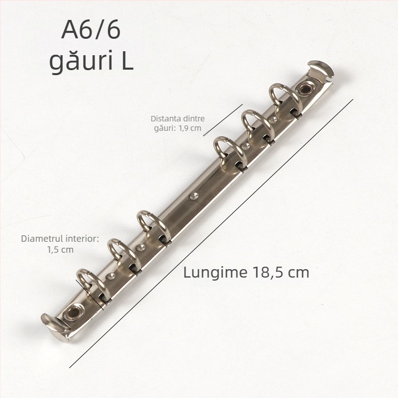 Meiyu Jurnal de mână – Cleme metalice cu inel pentru legare, Tip 0, Model 088, Ambalare la vrac