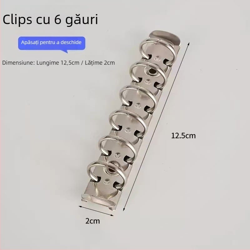 Meiyu Jurnal de mână – Cleme metalice cu inel pentru legare, Tip 0, Model 088, Ambalare la vrac