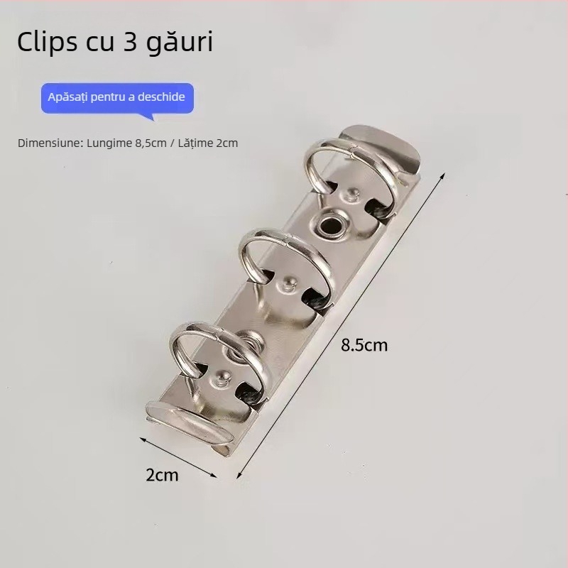 Meiyu Jurnal de mână – Cleme metalice cu inel pentru legare, Tip 0, Model 088, Ambalare la vrac