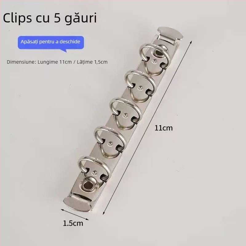 Meiyu Jurnal de mână – Cleme metalice cu inel pentru legare, Tip 0, Model 088, Ambalare la vrac