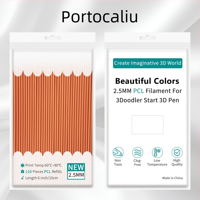 Consumabile PCL pentru 3Doodler la temperatură scăzută, 2.5 mm, secțiune transversală rotundă