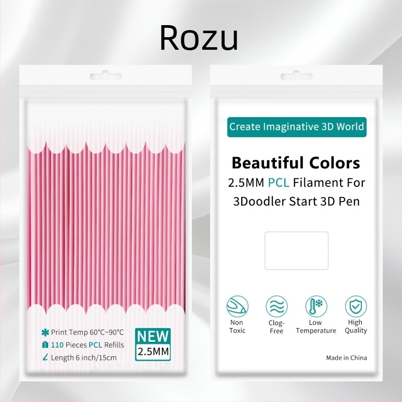 Consumabile PCL pentru 3Doodler la temperatură scăzută, 2.5 mm, secțiune transversală rotundă