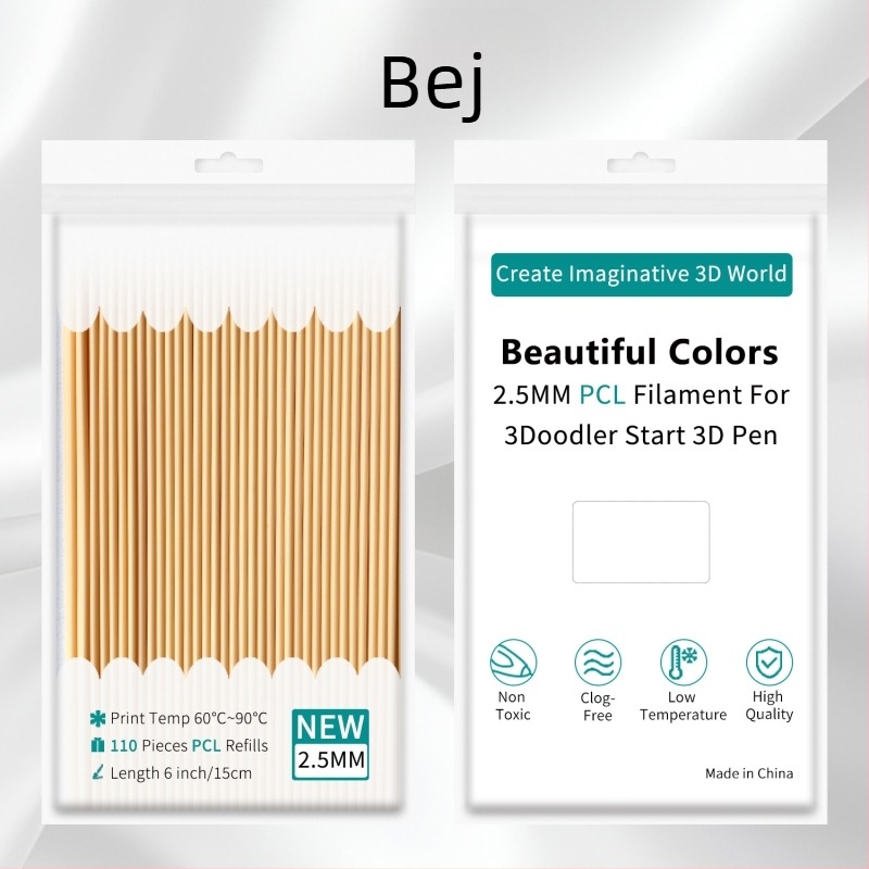 Consumabile PCL pentru 3Doodler la temperatură scăzută, 2.5 mm, secțiune transversală rotundă