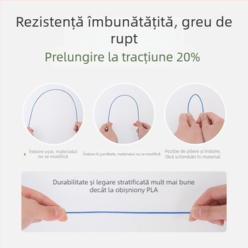 Leji filament PLA+ pentru imprimare 3D, diametru 1,75 mm, precizie 0,1 mm, 1 kg