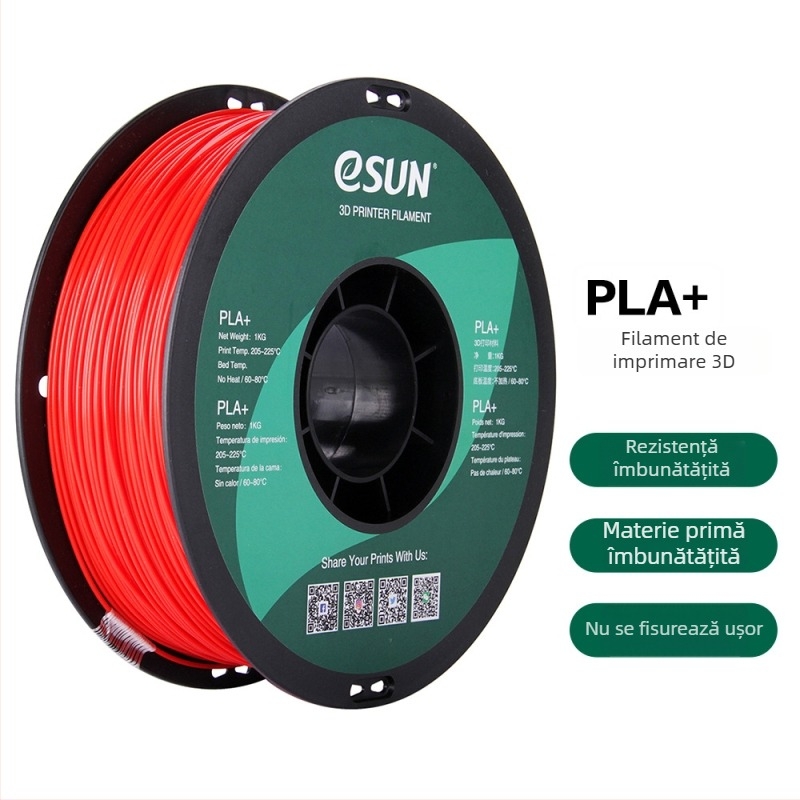 Leji filament PLA+ pentru imprimare 3D, diametru 1,75 mm, precizie 0,1 mm, 1 kg
