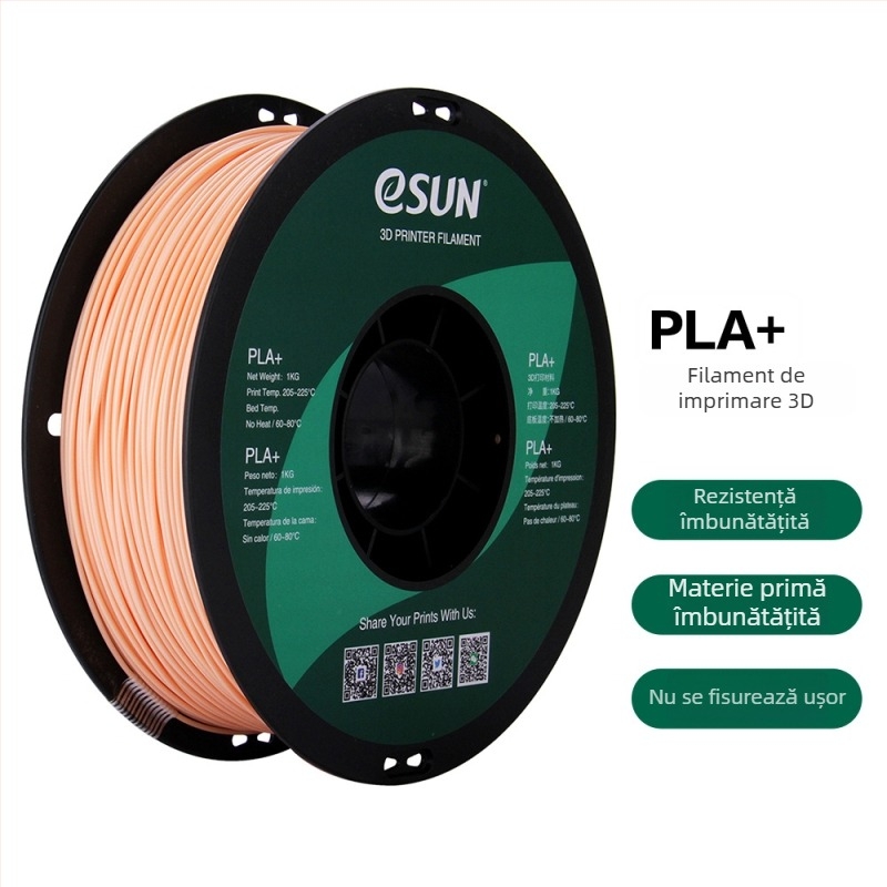 Leji filament PLA+ pentru imprimare 3D, diametru 1,75 mm, precizie 0,1 mm, 1 kg