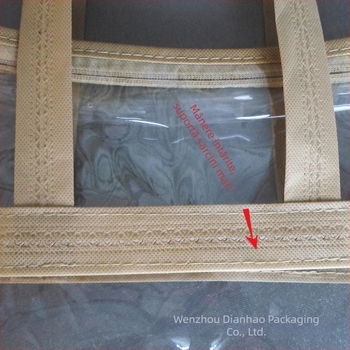 Dianhao set patru pungi transparente cu fermoar pentru ambalare cadouri, PVC material, rezistente la apă și mucegai