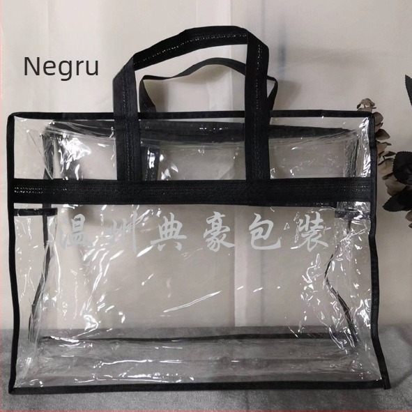 Dianhao set patru pungi transparente cu fermoar pentru ambalare cadouri, PVC material, rezistente la apă și mucegai