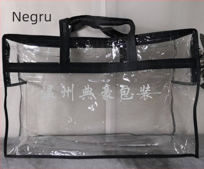 Dianhao set patru pungi transparente cu fermoar pentru ambalare cadouri, PVC material, rezistente la apă și mucegai