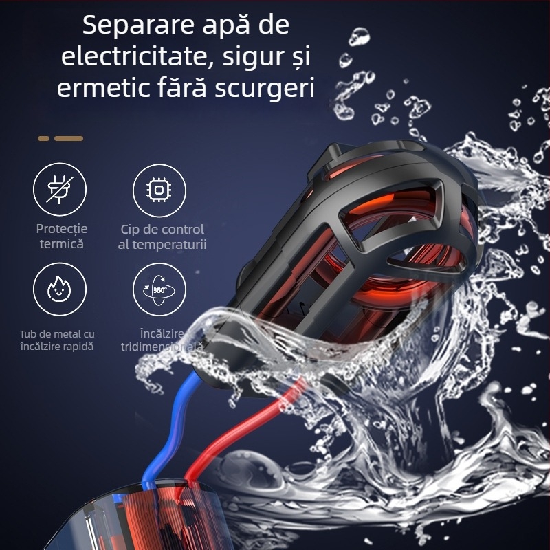 Sticlă de apă fierbinte reîncărcabilă - sigură, pungă electrică de încălzire cu autoîncălzire HLZ-2025, 220V, 380W, material flanel