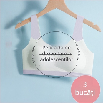  Sutien sport fără cusături în stil vestă, poliester, cupă completă, cupă ușor modelată, bretele fixe în dublu, fără inele metalice