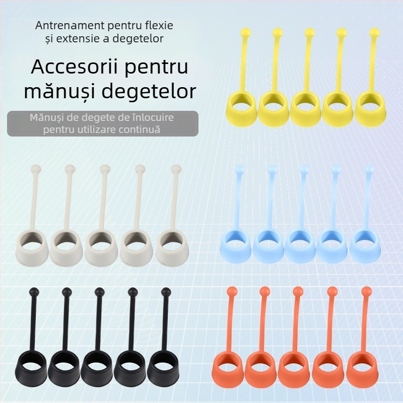 Dispozitiv de exerciții pentru degete din silicon – trăgător pentru flexie și extensie, ANTUKE (Brand: ANTUKE; Categorie: Trăgător; Material: Silicon; Aplicabil: Alte)