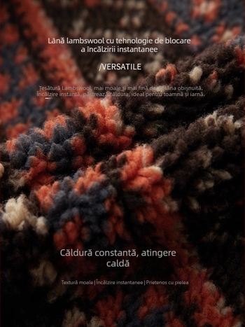 Vesta fără mâneci pentru femei, Jacquard Fair Isle, guler înalt, poliester, casual, Iarna 2025