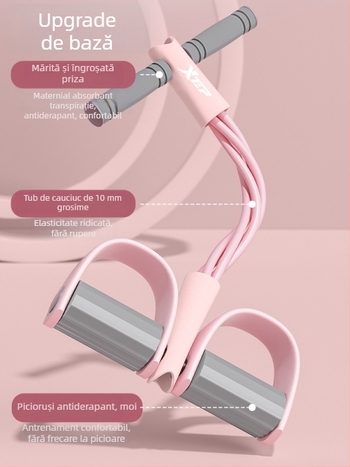 Xtep tensioner cu pedal pentru fitness feminin, slăbire abdomen și modelare a spatelui, bandă elastică, material TPE