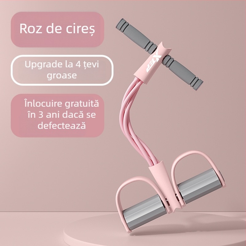 Xtep tensioner cu pedal pentru fitness feminin, slăbire abdomen și modelare a spatelui, bandă elastică, material TPE