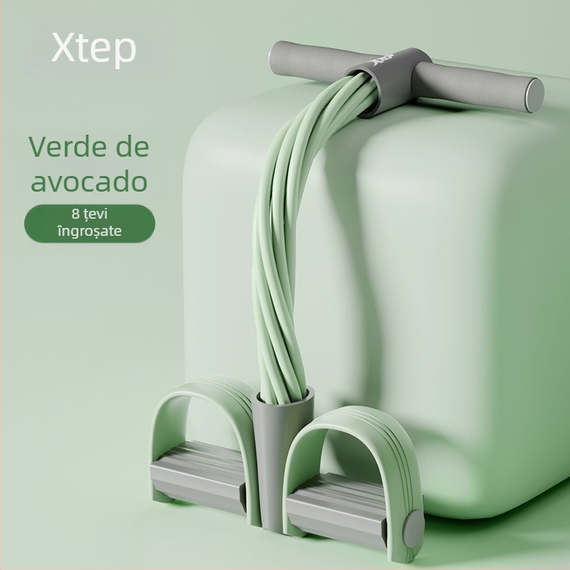 Xtep tensioner cu pedal pentru fitness feminin, slăbire abdomen și modelare a spatelui, bandă elastică, material TPE