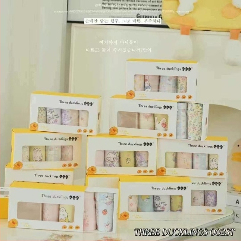 Chiloți pentru copii cu imprimeu desene animate, set de 4 bucăți, 95% bumbac, pentru copii 3–8 ani