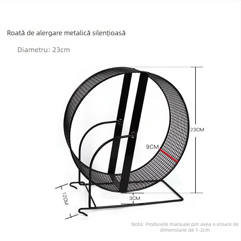 Suport metal pentru roata hamsterului cu bandă rulantă cu bilă pentru animale de dimensiuni mici