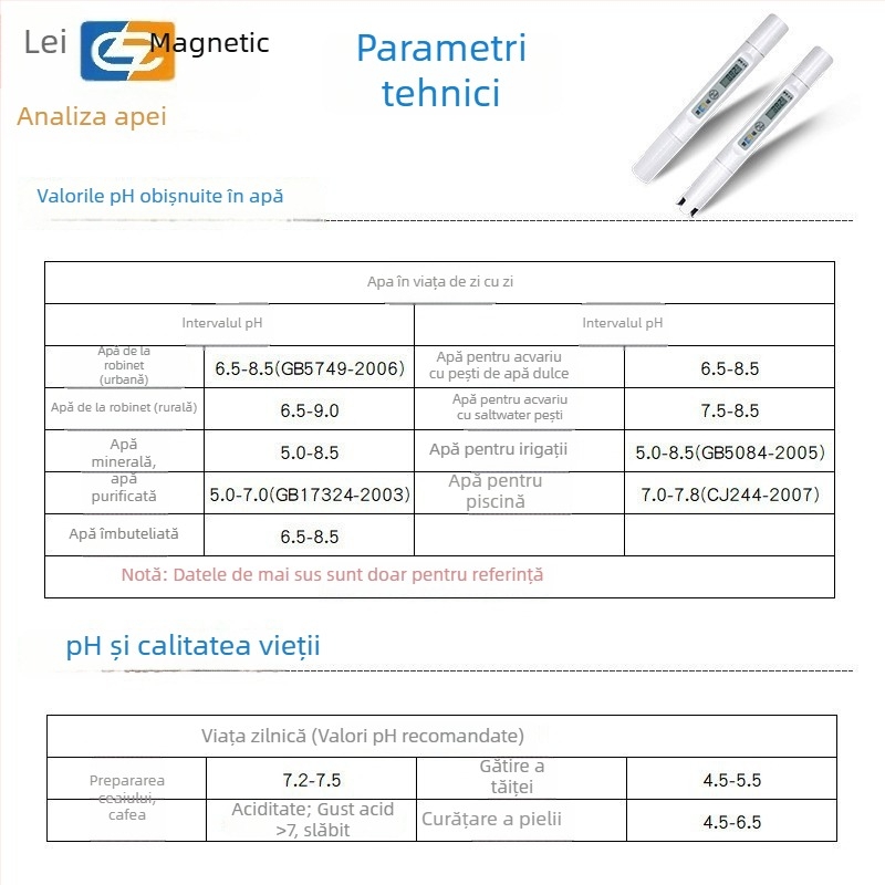 PT-11 stilou pH acid-bazic cu tester de conductivitate — tester de calitate a apei Lightning