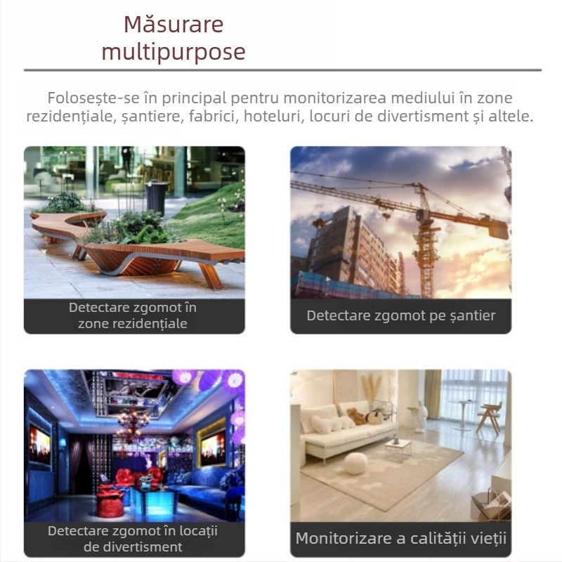 Smart mouse Nf-562 Măsurător portabil de zgomot, detector de decibeli și analizor de spectru al zgomotului pentru uz casnic