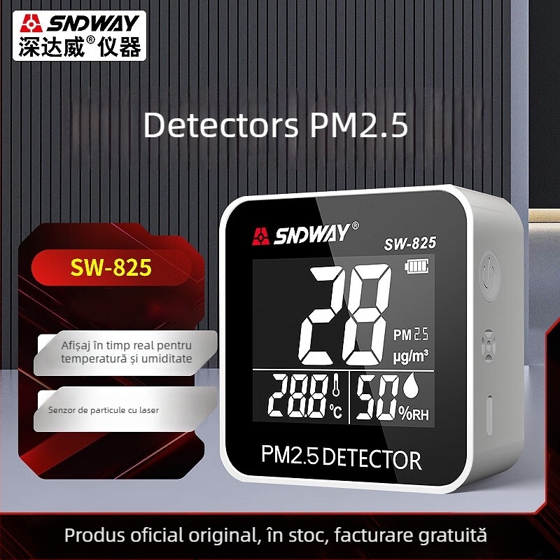 Deep Dawei SW-825 Detector de calitate a aerului: monitor PM2.5, praf și ceață, temperatură și umiditate