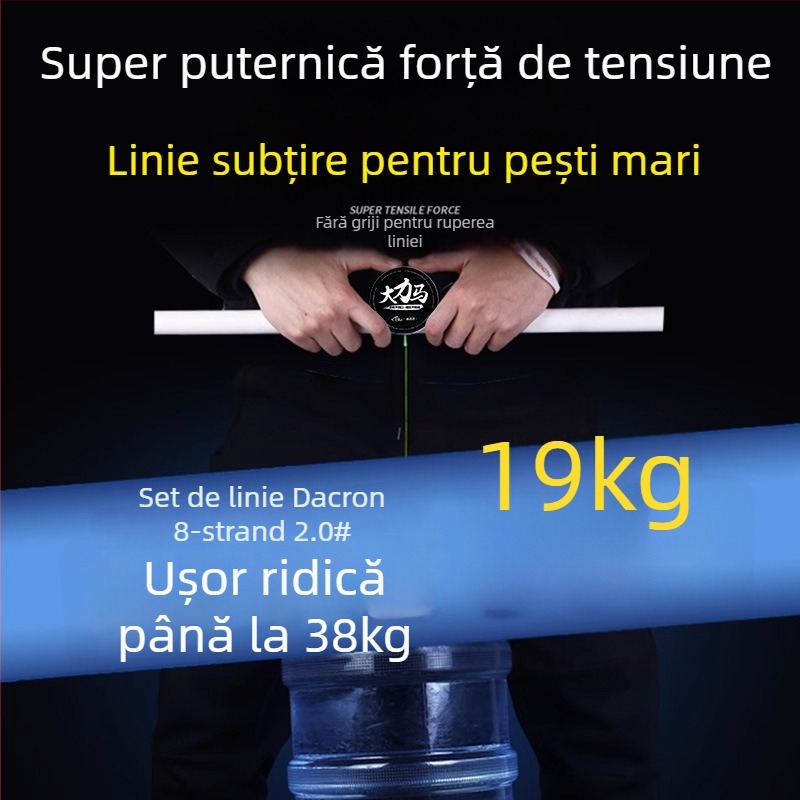 Set rig pentru linia de pescuit cu cârlige duble – linie principală, tracțiune puternică
