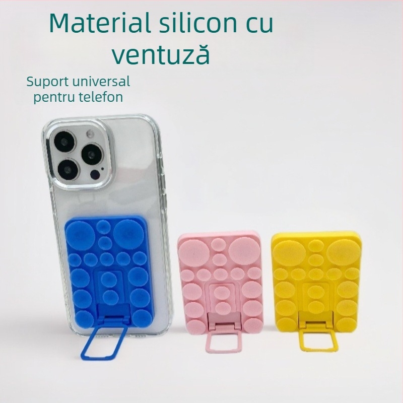 Suport de birou din silicon cu ventuză pentru telefon – universal, material silicon, suport telefon, suport birou