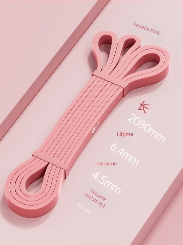 Bandă de rezistență din silicon pentru antrenament de forță — fitness acasă și yoga; țintește fese, picioare și spate; material: silicon