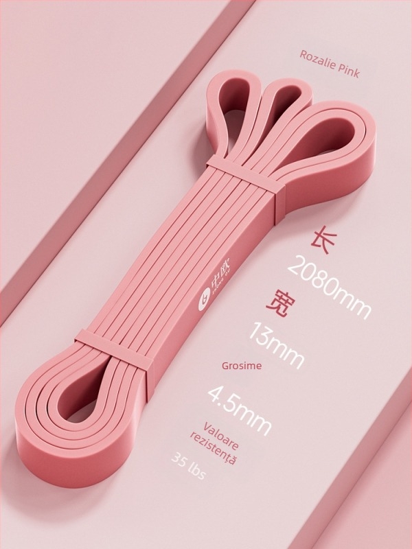 Bandă de rezistență din silicon pentru antrenament de forță — fitness acasă și yoga; țintește fese, picioare și spate; material: silicon