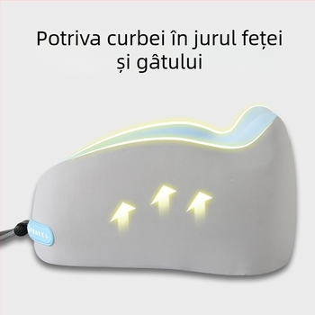 mainyer Pernă de călătorie în formă U, umplutură memory foam, husă Ice Silk, stil modern minimalist, pentru adulți